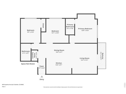 Tiny photo for 600 Arapahoe Ave 5, Boulder, CO 80302 (MLS # 1065177)