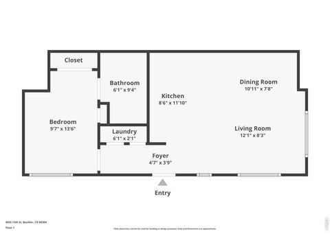 Tiny photo for 4655 13th St, Boulder, CO 80304 (MLS # 1055887)