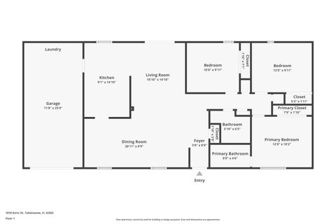 Tiny photo for 1818 Doric Drive, Tallahassee, FL 32303 (MLS # 397804)