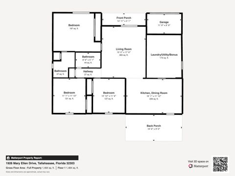 Tiny photo for 1926 Maryellen Drive, Tallahassee, FL 32303 (MLS # 399621)