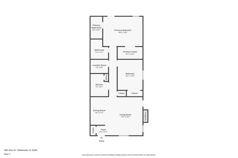 Tiny photo for 1881 Gina Drive, Tallahassee, FL 32303 (MLS # 401745)