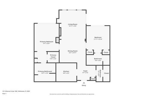 Tiny photo for 121 N Monroe St. #1107 St, Tallahassee, FL 32301 (MLS # 401235)