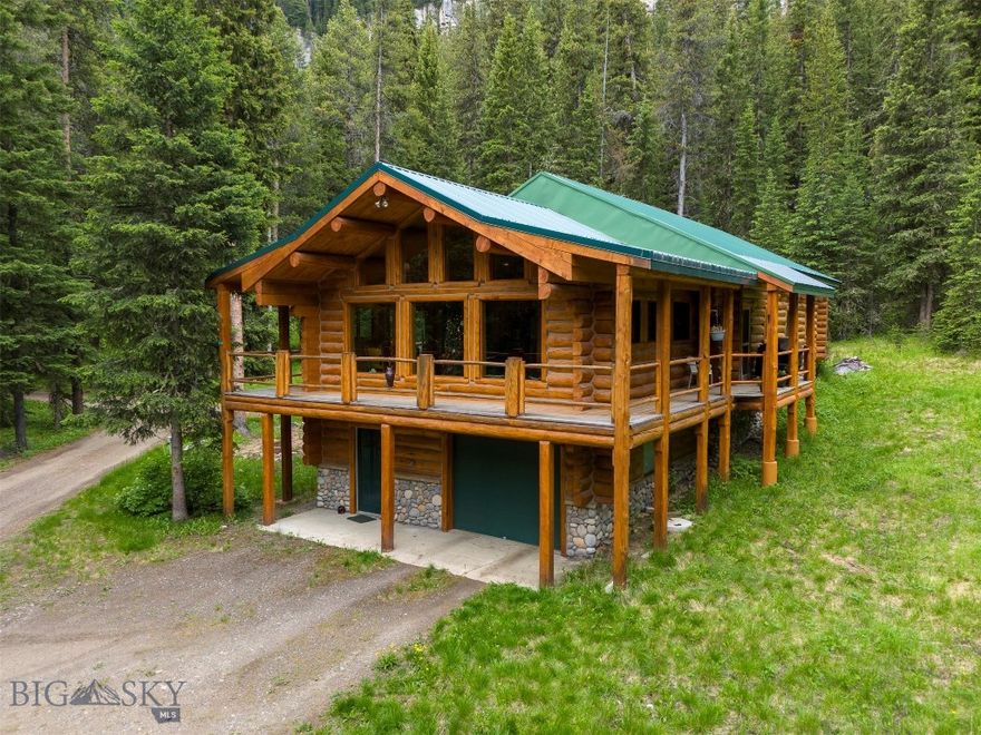 Escape to the wild beauty of Montana and the historic Bannock Trail with this one-of-a-kind furnished log cabin retreat located 1 mile from Yellowstone National Park. Nestled among the towering pines of the National Forest this log cabin blends rustic charm with modern comfort - the perfect base for entertainment or relaxation. This home was built for entertaining with a large family room, kitchen and dining area. Wrap around porch and deck to enjoy stargazing, wildlife and the serenity of the forest. Outside, explore this nature lover's paradise: fish in nearby streams, hike world-class trails, or simply unwind to the sounds of nature. With close proximity to Yellowstone's Northeast Entrance this property is perfect as a seasonal getaway, or full-time living. Don't miss this rare opportunity to own a true Montana Log Cabin. This home is equipped with a whole house Generac Generator.