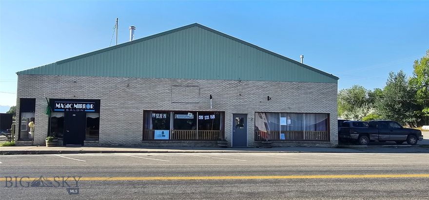 Commercial Property For Sale!!
Located in the heart of Ennis and just a stones throw from the Famous Madison River, is a rare opportunity to own 10650+/- sq ft of versatile commercial space in one of Montana’s most scenic and thriving communities. Whether you need retail, office, storage, or warehouse space, this property offers the potential to support a variety of business uses. 
Featuring a spacious open layout, 2 bathrooms, and multiple separate rooms, the building offers excellent flexibility for various business operations or multi-tenant use.  A small portion of the building is currently leased to a salon, while the other side was previously used as a pre-school, just an indication of this space’s rental income potential
This high visibility location enjoys steady traffic from both locals and tourists.