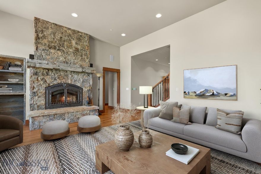 Celebrate Montana life in this timeless Montana home, where rustic elegance meets thoughtful functionality. Located on a private cul-de-sac, with breathtaking views of the Bridger range, the rural landscape is only minutes to Bozeman, the Yellowstone International airport, miles of recreational trails and Bridger Bowl ski area. The heart of the home is the chef's kitchen, featuring new granite countertops, premium appliances, farmhouse sink, a dining area and inviting sitting area-perfect for casual gatherings or quiet mornings. A stunning moss rock fireplace anchors the family room, creating a warm and welcoming space to enjoy the long winter months. New Montana hickory floors flow throughout much of the main level, adding a rich warmth. The spacious primary suite offers a luxurious escape with a jetted tub, rejuvenating steam shower and access to the back deck. The main level is complete with a designated office and fully appointed mother-in-law suite. Upstairs, two additional bedrooms share a Jack and Jill bath and are complemented by two versatile bonus areas-ideal for hobbies, play or relaxation. Enjoy seamless indoor-outdoor living with a covered patio, covered porch and sprawling deck, all designed to maximize the panoramic mountain views. Numerous updates include a new dishwasher, furnace, microwave, kitchen counters and floors. Exterior was recently stained. A heated garage ensures comfort throughout the seasons. This is Montana living at its finest-private, picturesque and perfectly appointed.