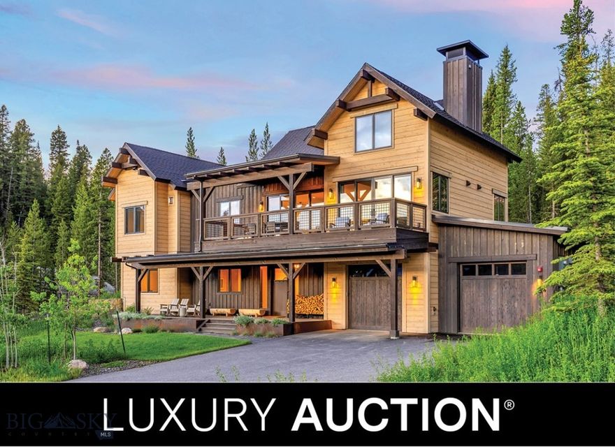 This luxe, mountain estate will be sold at Luxury AUCTION Without Reserve on June 26, 2026! List price for REFERENCE ONLY. Offered in co-op. with Platinum Luxury Auctions. Inquire for details.

Experience the best of Big Sky living in this stunning mountain retreat located in the coveted Highlands neighborhood of Spanish Peaks Mountain Club. Positioned at the end of the street, the home offers an extra sense of privacy while still being just moments from all the amenities of the community. With ski access to Big Sky Resort, this thoughtfully designed residence pairs classic alpine style with sleek, modern finishes. Featuring five bedrooms and five bathrooms, the open and bright floorplan includes multiple living areas designed for entertaining and hosting family and friends. After a day on the ski slopes or a round of golf, relax in your private hot tub, cozy up by the fireplace, or cook a meal in the chef-inspired kitchen. Elevate your Big Sky lifestyle with Spanish Peaks Mountain Club amenities, including a Tom Weiskopf 18-hole Championship Golf Course, a 10-hole Par 3 course, preferred access to the Montage Big Sky, and a private clubhouse with dining, bar, fitness center, pro shop, pool, and hot tub. The upcoming Aspire clubhouse will further expand offerings with elevated dining, a bar and pizza kitchen, comprehensive fitness programming, and family-friendly recreation. Ready to be enjoyed and lived in, the home is being sold fully furnished, turnkey. A Social Membership to Spanish Peaks Mountain Club is required, and the current Owner’s 2nd position on the waitlist for Signature Golf membership is transferable to the new Buyer, if
desired.