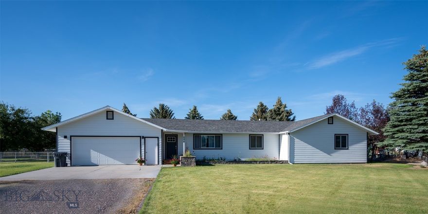 This charming, recently updated, single level home is located in a quiet neighborhood close to Dillon. Minutes from town, it has a rural feel with its mature landscape and surrounding mountain views. The new vinyl siding, new roof & gutters, new doors, interior paint and flooring were installed around 2022. A variety of unique interior design details include updated fixtures, barn doors, and accent walls. This single level home is 1,578 sf with 3 bedrooms and 2 full baths - each with 2 vanities and unique mirrors and accents. The roomy kitchen has plenty of cabinets and counter space, while the adjacent dining area includes french doors that open to a nice deck for outdoor entertaining. Rustic barn doors hide the convenient laundry area in the kitchen and there is a small pantry closet. The oversized, two car attached garage has plenty of room for outdoor toys, with lots of shelves for storage. The fenced back yard is perfect for your pets or for children and it is located just a couple of houses down from the neighborhood park and playground. The landscape on this .51 acre property is easy to maintain and there are underground sprinklers. The flower bed in front of the home, is seeded with wildflowers and is filled with poppies in late summer. If you are looking for a charming, updated, easy to maintain home in a quiet neighborhood close to Dillon, schedule a showing today!