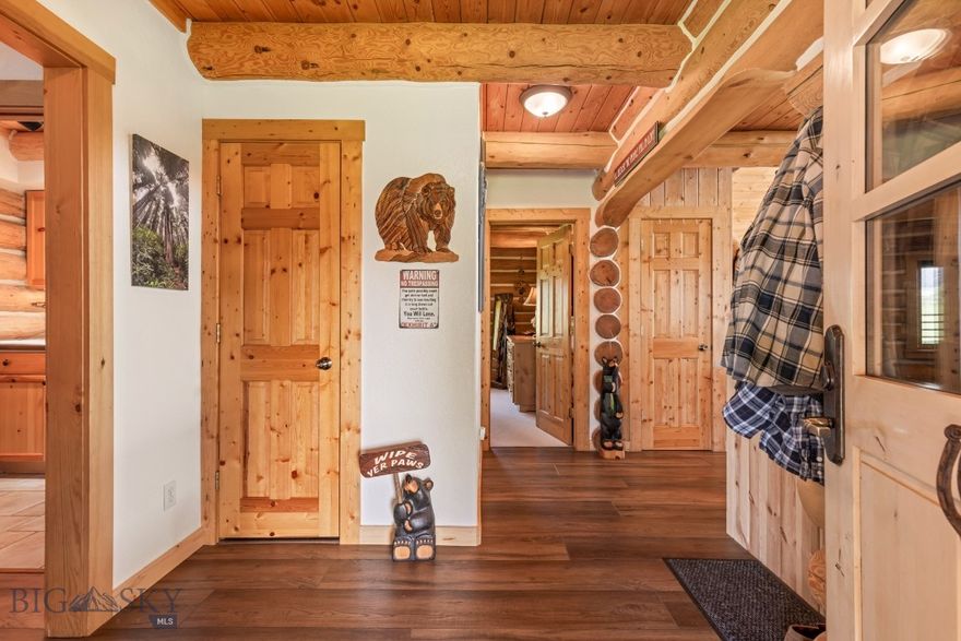 Horse property! Where rural Montana charm meets elegance! Gorgeous custom log home with 360 degree mountain views;  Spanish Peaks, Tobacco Roots, Horseshoe Hills, & the Bridger Range. Open floor plan concept of living, dining room, & kitchen open to a large wrap around deck & entertaining area. 4 bd, 2.5 ba, main level primary suite, laundry room, & office. Claw foot tub/ tiled showers. Oversized 2 car garage with a studio guest house with full bath & kitchenette/wet bar that utilizes solar panels. The 20 acres is fenced & crossed fenced with steel. Barn, tack room, & dog kennels. 90’ x 140’ riding arena done in steel. 52’ x 65’ maintenance free shop with steel siding & a steel roof, insulated & heated.  There is an art studio, gym, loft storage, & plenty of room for vehicles & toys. Cabin with outdoor cooking, sitting room, & fire pit for all of your outdoor entertaining. Beautifully manicured yard with beautiful mature trees & greenhouse. 16 mi from Bozeman Yellowstone Int. Airport.