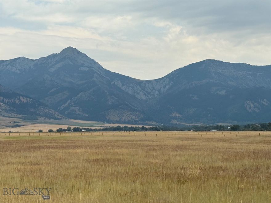 This rare 12-acre parcel offers everything you could want in a Montana property—wide-open space, paved access, and some of the most spectacular views of the Bridger Mountains and Gallatin Valley. The property is ideally located just minutes from Bozeman, with world-class amenities nearby, including skiing, hiking, golf, the Gallatin River, and Yellowstone National Park.

The convenience is unmatched—the airport is only 8 miles away, yet the land retains its private, open feel. Horses are welcome, and thoughtful deed restrictions ensure that nothing will be built to block your sweeping Bridger Mountain views.

A truly special opportunity to own land in the heart of the Gallatin Valley