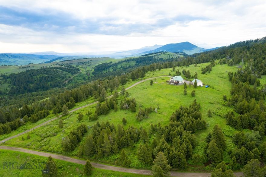 Welcome to the top of world! This 3000 sq ft log home overlooks 5 mountain ranges and has views overlooking Bozeman and Livingston. Sprawled across 23 acres-the privacy is evident and the wildlife is abundant. Moose, bobcat, deer, foxes, bears and many more can be seen right out your window, or on one of the many trail cameras situated on the property. Not your average log cabin, equipped with a lighting system, thermostats, locks, outdoor wildlife cameras, entertainment system, and even the coffee maker can be controlled with voice commands on the Amazon echo devices throughout the home. Three levels which include a main level master ensuite with french doors leading to the wrap around deck, second bedroom with a jack&jill bathroom, and a loft. Floor to ceiling windows assure that you will not be cheated out of any of the 360 degree breathtaking views. The basement is a walk out basement with ample windows, a large family/entertainment room, storage closets and a bathroom. Just 30 minutes to both downtown Bozeman and Livingston, & an abundance of trails nearby-you will not be at a shortage of both serenity & entertainment.