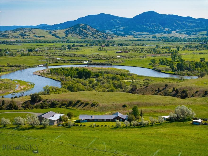 On the bluffs of the Jefferson River you'll find this gorgeous, lush, end of the road, 34 acre ranch with Parrot Ditch running through it to sprinkle your fields and water your livestock. Truly one of the best offerings in Whitehall to come available. Stunning, 360 degree views of the mountains, river, and valley.  Live the Montana Dream here at this 4B/3B + Office + Media Room, custom ranch home. Comes with fenced raised gardens, adorable chicken coop, and huge, 50x60, corbond insulated 3 bay shop with bathroom and shower for business or for all the toys for your adventurous pursuits or for Both! The Chef will love cooking farm to table meals in the spacious kitchen with SS appliances, double ovens, granite counters, and prepping and serving meals on the huge, oversized island. Open kitchen with den/gathering place with wood stove and windows all around to take in the mountain views. Separate but connected is a large media room and 3 guest bedroom wing of the home. And off the Main Entry is a gigantic covered patio to grill, garden, or just enjoy the outdoors and be protected from the sun and thunder storms that so often roll in. New bridges over Parrot Ditch have been constructed to get around the ranch. Wheel Lines Convey.  Shop has AC. Super convenient to the HWY, Downtown Whitehall, Cardwell. And access to fishing, floating the Jefferson River only .08miles  from the property. AMAZING!! Only about 35 minutes to the airport and 1 hour to Bozeman. 
With NO COVENANTS or ZONING, Skies the limit on your dreams! 
Make your appt today to see this remarkable property!