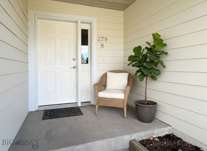 Welcome to this charming condo featuring new carpet and freshly painted interiors. Discover a primary bedroom with an en-suite bath, two guest bedrooms, and 2.5 guest baths. The main level boasts an open floor plan with large windows providing abundant natural light and a sunny outdoor deck. Enjoy the expansive community park and open space with southern exposure. Access paths leading to Gallatin Valley Mall, Whole Foods, and Bozeman Pond. Additionally, this home includes a single garage and is located just minutes away from a grade school and MSU. Don't miss the opportunity to explore all this home has to offer!