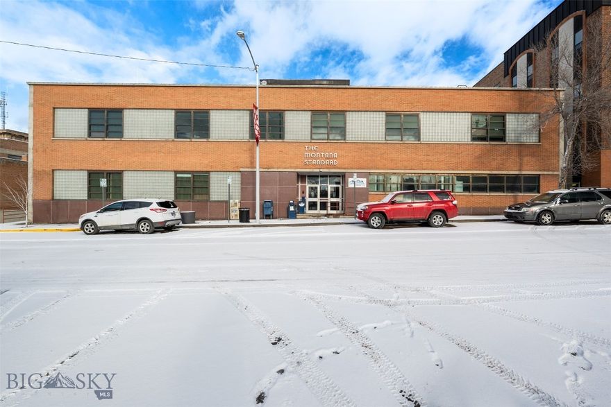 Move in ready commercial opportunity in the heart of uptown Butte, Montana. This well maintained building offers just over 37,000 square feet of versatile space with 100+ on site parking spots, a rare asset in this high traffic area. Located in one of Butte’s busiest districts, the property benefits from strong visibility, steady foot traffic, and proximity to shops, offices, dining, and government buildings. Ideal for a growing company, medical, office, or mixed-use operation, the building is in excellent condition and allows for immediate occupancy with minimal improvements needed.