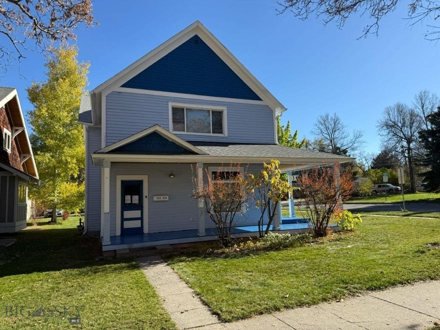 Incredible opportunity one block from Montana State University. Duplex on large corner lot across from Irving School with great development potential. Currently under rented with both units at $1500/month.