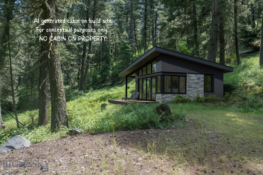 Discover the perfect canvas for your mountain retreat on this stunning 2.42-acre lot in the heart of Gallatin Canyon with no HOA. Conveniently located just 11 miles from Gallatin Gateway and a short 20-mile drive to Big Sky, this property offers the ideal blend of accessibility and seclusion.

Experience the best of outdoor living with direct access across Highway 191 to Storm Castle Mountain Peak, countless recreational opportunities on the 586,000+ acres of Gallatin National Forest, and the pristine Gallatin River. Whether you’re into hiking, fishing, or simply soaking in the breathtaking scenery, this location has it all.

The lot is equipped with essential utilities, including electricity to the build site and a well already on the property (no pump installed). A developed driveway leads to your build site, and a septic system is in place for a one-bedroom cabin (pump not installed).

Surrounded by trees and featuring a gently sloped topography, this lot offers privacy, making it the perfect spot to create your dream home or weekend getaway.

Don’t miss this incredible opportunity to own a slice of paradise in Gallatin Canyon! Contact your favorite agent today for more information or to schedule a viewing. *NO cabin on property, AI generated cabin to show build site location.*