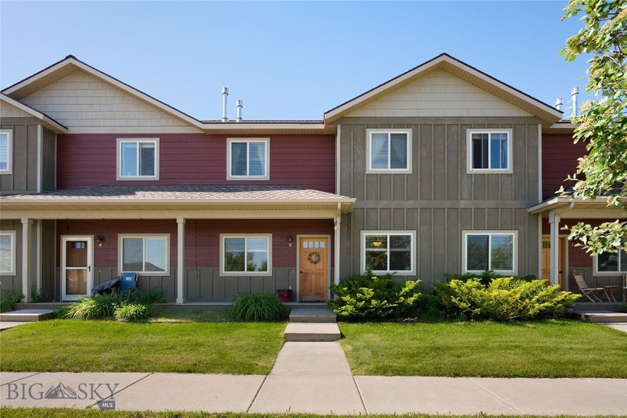 Sellers are motivated to sell this charming 1,574 sqft. condominium home in Laurel Glenn on Bozeman's desirable west side. An abundance of light from the large windows bathes the open feel of the main level floor plan which includes the living room, dining area, kitchen and half bath. The upper level features a spacious primary suite with walk-in closet and bath, an additional full bath, 2 more large bedrooms, a laundry area, and 2 linen closets. The gas fireplace and central air conditioning ensures comfort for all of Montana's seasons. Lots of storage throughout this home and plenty of space in the large single attached garage for toys and vehicles. The adorable front porch is perfect for enjoying Montana's summer evenings. Seller's offering a $5,000.00 credit to buyer at closing. Don't miss this special home...call your real estate professional today!