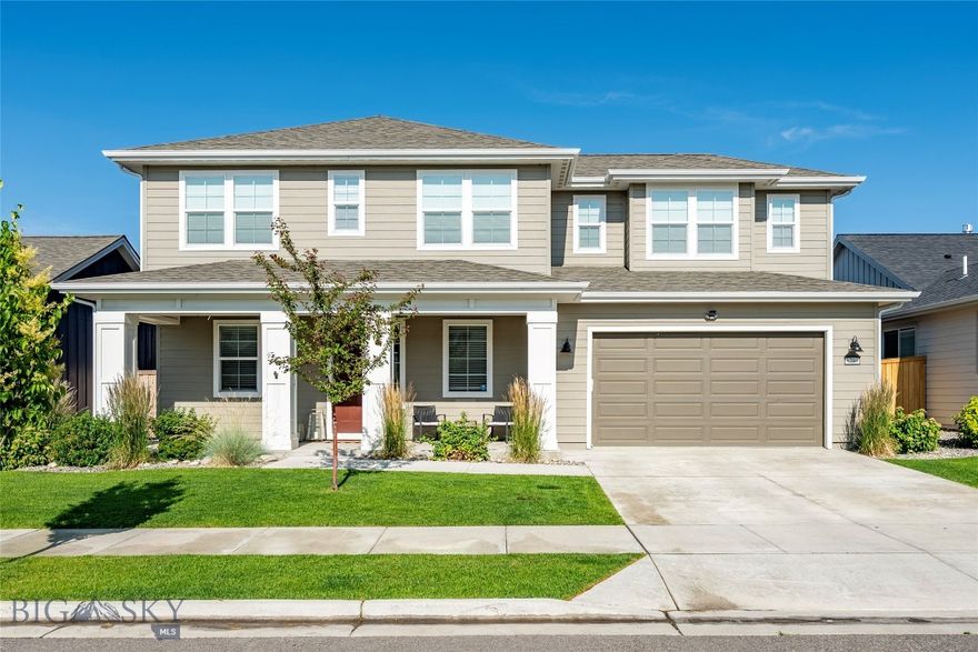 Thoughtfully designed and beautifully finished, this single-owner home in Prescott Ranch offers a rare combination of style, function, and flexibility. Sellers are motivated and open to reasonable terms. With 4 bedrooms, 4 bathrooms, over 3,100 sq ft of living space, and custom upgrades throughout, this 2021-built home has been meticulously maintained and is truly move-in ready.

The heart of the home is an open-concept main floor that balances elegant design with everyday livability. Wide-plank luxury vinyl flooring, warm wood accents, and abundant natural light create an inviting atmosphere. The kitchen features quartz countertops, soft-close cabinetry, stainless steel appliances, a gas range, and a spacious island with pendant lighting. A large walk-in pantry adds storage and convenience, while the adjacent living and dining areas flow seamlessly to a landscaped, fully fenced backyard that’s perfect for indoor-outdoor entertaining.

Practical main-level spaces include a well-appointed mudroom and laundry with built-in cabinetry, plus a convenient half bath located just off the hallway between the entry and main living area.

Upstairs, the primary suite offers mountain views, a tiled walk-in shower, dual vanities, and a generous walk-in closet. A rare junior suite—a true second suite with its own full bathroom and walk-in closet—adds meaningful flexibility for guests, multi-generational living, or a private work-retreat. Two additional bedrooms and another full bath round out the upper level.

A standout feature is the heated, finished two-car garage with epoxy flooring, textured ceilings/walls, and a versatile bonus zone currently used as a home gym—polished, practical space for projects, hobbies, or extra storage. Outside, enjoy underground sprinklers, a concrete patio for grilling and relaxing, and a private 5-person sauna that conveys, making it perfect for unwinding after a long day or post-workout recovery.

Situated just half a block from one of Prescott Ranch’s five community parks, this home pairs neighborhood charm with quick access to schools, shopping, trails, and all that Belgrade and the Gallatin Valley offer. Situated just minutes to the airport and an easy drive into Bozeman as well. Elegant, functional, and full of thoughtful upgrades, 1704 Wyatt Earp Ct stands out as one of Prescott Ranch’s most compelling large-plan homes, with two true suites and turnkey outdoor living already in place.

Schedule your showing today!