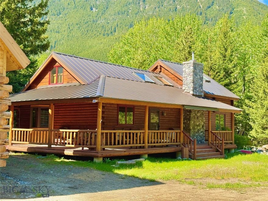 Fish just off your back porch in one of Montana's premier trout fisheries! A large, newly remodeled log home overlooking the famed Boulder River with an additional dwelling above the log two car garage that is framed and ready for your finishes. This home has a master suite on the main level, two lofts for sleeping and a large kitchen and dining area. Don't miss an opportunity to own a piece of the coveted Boulder River frontage and create your Montana dream! With a large deck to enjoy those gorgeous summer evenings and large windows frame all that nature has to offer. The neighborhood is quiet with a private locked gate so that the residents can enjoy their slice of this Montana paradise!