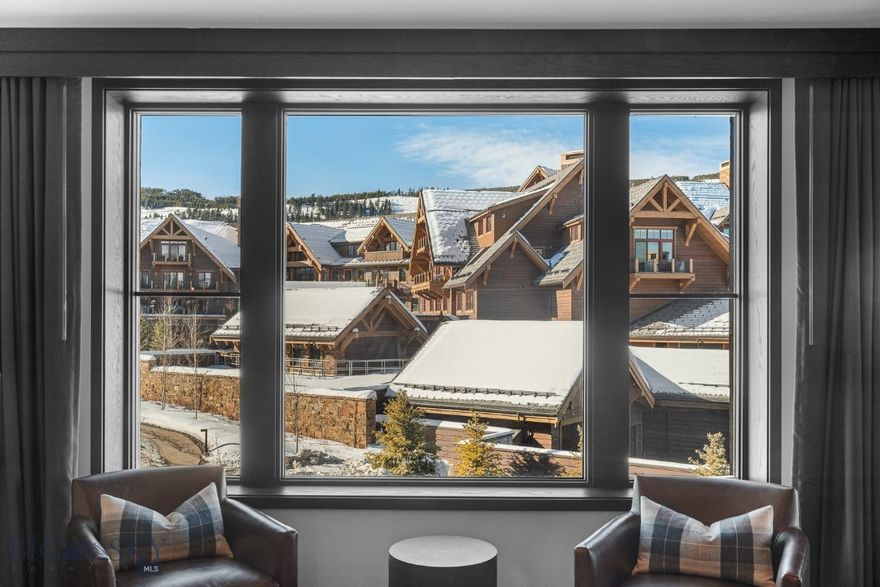 Residence 21B is a 3-bedroom (with lock off), 3-bath Residence and is one of the most intriguing residences for those looking for maximized natural light, views, and tranquility. Facing Montage Big Sky and located past The Inn porte cochère, this residence showcases incredible views of Wilson Peak in the Spanish Peaks range from the balcony and primary bedroom and bathroom. Located on the fourth floor, Residence 21 is one of the best value three-bedroom units offered at The Inn. Connected by an underground pathway to Montage Big Sky, The Inn Residences at Montage Big Sky offers Owners privileged access to the resort’s amenities and services, a dedicated concierge team, plus ski-in, ski-out access to Big Sky Resort. All Owners will also enjoy the benefit of membership at Spanish Peaks Mountain Club, which includes private concierge services, a Tom Weiskopf Championship golf course, a clubhouse, and a year-round calendar of special, member-only events and experiences. Additionally, residents enjoy an exclusive après-ski resident’s lounge, ski lockers, spa tubs, and lobby bar. Ownership at The Inn Residences at Montage Big Sky is offered in deeded, one-quarter ownership interests and each Residence is offered fully furnished with luxury furnishings by RH Contract.