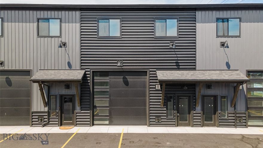Leased live/work investment with stable in-place income and longer-term lease security in the high-growth Jackrabbit corridor. Built in 2025, this modern mixed-use unit offers predictable cash flow with future owner-user potential.
Unit B is leased at $46,200 annually through July 2027, providing dependable income with over two years of remaining term. Ideal for investors seeking stable returns or future owner-users looking to secure a high-quality space with income in place.
The ground floor features approximately 1,240 SF of commercial/shop space with a 12’ x 12’ overhead door, private office, and bathroom—well suited for contractors, trades, or small businesses.
Upstairs, the residential unit includes approximately 1,170 SF with two bedrooms, two full bathrooms, open-concept living, walk-in pantry, in-unit laundry, and a private balcony.
Live/work units of this quality are limited in the market, with strong demand for flexible industrial/residential space. Low-maintenance, new construction in one of the Gallatin Valley’s fastest-growing commercial corridors.