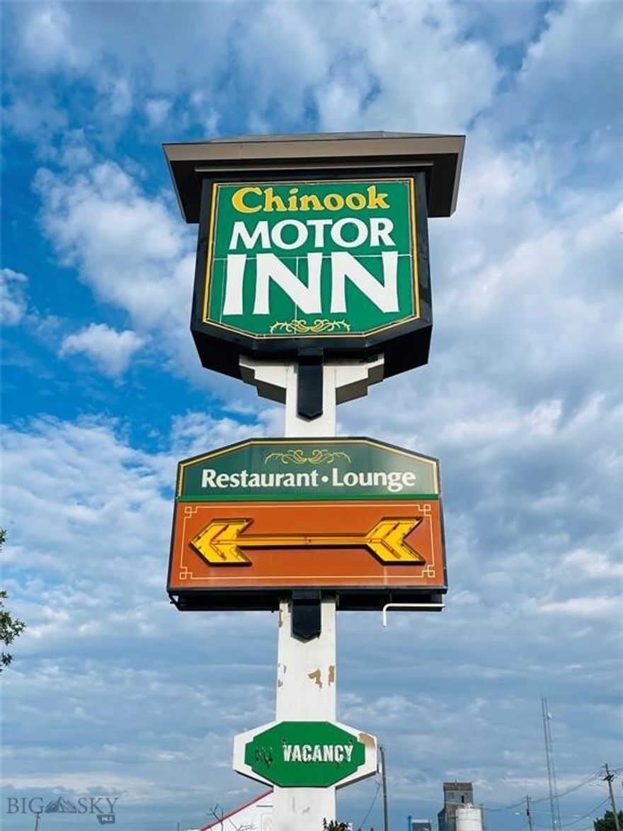 Prime Commercial Property – Turnkey Motel with Restaurant & Lounge in Chinook, MT. Exceptional investment opportunity in the heart of downtown Chinook, Montana. The Chinook Motor Inn is a well-established, full-service motel offering consistent income and strong community presence. This turnkey operation includes 38 units, on-site restaurant, lounge/bar gaming area, banquet/meeting center and ample guest parking. The main building features a variety of well-maintained guest rooms, each equipped with private bath, TV, refrigerator and air conditioning. A welcoming front lobby, 24-hour check-in area, and dedicated office space support daily operations. The attached restaurant and lounge are fully equipped and currently operational, offering an additional revenue stream and great potential for expanded business. Property Highlights: Fully operational commercial kitchen and dining area Bar/lounge with liquor license Approx. 24,590 sq ft building Sits on a corner lot with high visibility and easy access from US Hwy 2 Paved guest parking Potential for owner/operator living quarters Zoned commercial with opportunity for future expansion or redevelopment Located just steps from downtown businesses, museums, and local attractions, the Chinook Motor Inn is a trusted stop for travelers and a staple of the community. Ideal for investors, hospitality groups, or owner-operators looking to step into a profitable business with long-term potential. Don’t miss this rare opportunity to own a piece of Montana hospitality history.