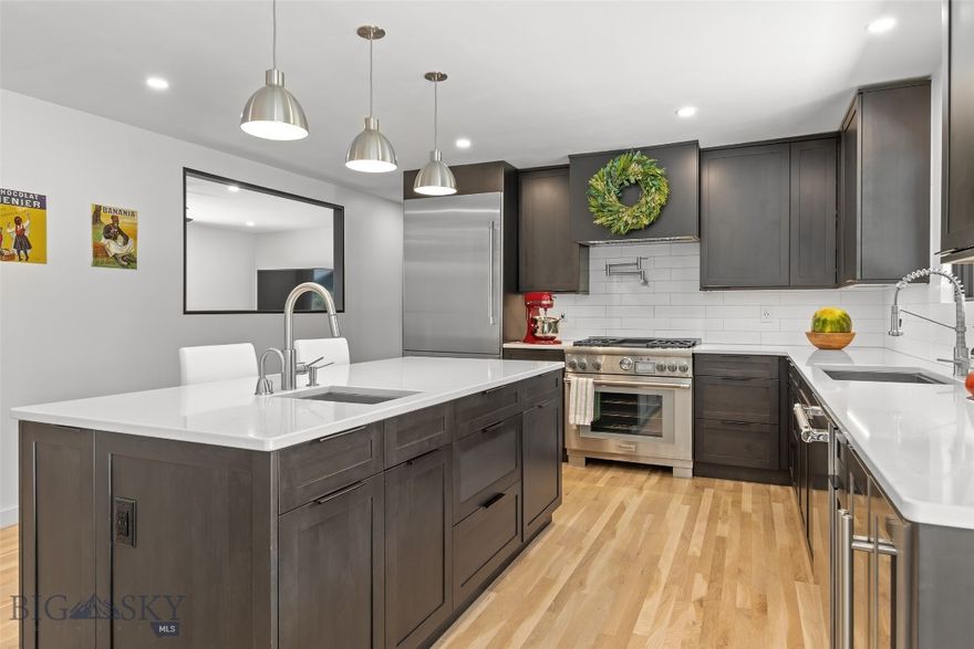 Exquisite Bozeman Haven - 9200/9202 River Rd, Montana! Step into luxury at 9200/9202 River Rd, Bozeman, with this fully renovated three-bedroom, 2.5 bathrooms, 2,369 square-foot home (with a 2011 addition that is separately metered, a separate entrance, ADA accessible and location of water pipes make it so a second kitchen could be added) on a sprawling three-quarter-acre lot. Just steps away from the tranquil Gallatin River and a premiere golf course with options for every type of golfer - beginner to pro. This serene home defines Montana living. Inside, a spa-like steam shower and soaking tub, a chef’s kitchen with quartz countertops and Thermador stainless steel appliances, and an open layout with heated floors. All thoughtfully designed for entertaining or cozy nights. The expansive outdoor space beckons for gatherings or quiet moments under Montana’s big sky. A two-car heated garage ensures year-round comfort. Ideal for families, retirees, or vacation home buyers. Worth taking a look! This residence has a portion of the home specifically designed (and separately metered) for use as a home office, or individual(s) with in-home health care needs. (Includes ADA accessibility with a ramp to the entry door and wide halls & doors.) The main home was constructed in 1981 with the additional office/health care area constructed in 2011, including remodeling to existing home. The 2011 addition was completed by the prior owner who was permitted a variance to build an in-home medical office with ADA accessibility. This portion of the home has a separate address.