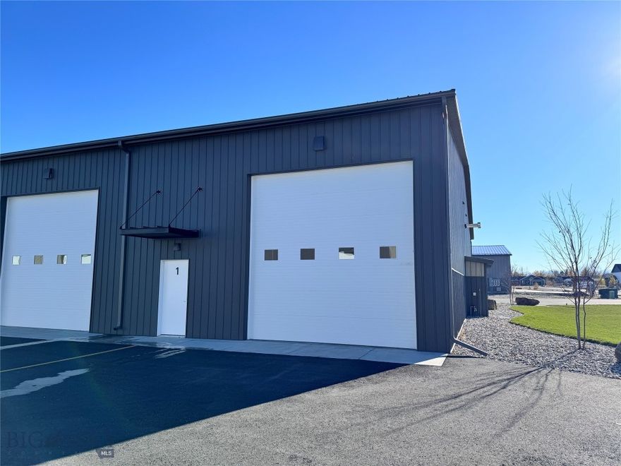 Strategically located commercial warehouse in North Belgrade, just a stone's throw away from the Bozeman Yellowstone International Airport and a direct route to Big Sky. Minutes from the interstate, this property is an ideal choice for businesses and investors targeting the expanding market in the Bozeman area. The warehouse boasts a modern, insulated, and heated metal structure, complete with 18-foot ceilings and a large 14'x14' garage door, making it perfect for a variety of commercial uses. From trade businesses to retail operations or even for storing large vehicles and recreational equipment, the versatility of this space meets diverse needs. Designed for low maintenance and high efficiency, this commercial condo offers convenience and practicality. It represents a prime investment opportunity in the fast-growing Belgrade sector, serving as a crucial hub for those needing expansive warehouse space near Bozeman. SELLER FINANCING AVAILABLE! 4.5% INTEREST FOR 5 YEARS WITH 25% DOWN (subject to credit approval) Creative financing and rent to own options are available to facilitate ownership in this desirable Bozeman commercial real estate market.