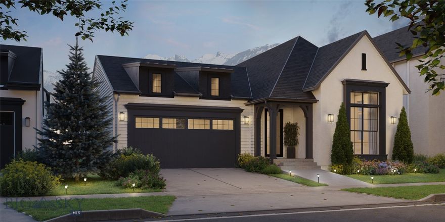 Welcome to The Bungalows at Blackwood Groves, where timeless charm meets modern convenience. These elegant homes offer thoughtful, high end finishes and spacious living areas with big views, blending classic design with contemporary flair. Plan 1 maximizes main floor living, with three spacious bedrooms, 2 full baths, and an open and inviting floor plan. Each residence boasts a fenced backyard, providing a private retreat for relaxation or outdoor gatherings. Discover a neighborhood designed with you in mind, where charming, diverse streetscapes invite exploration and neighborly camaraderie flourishes. Explore numerous neighborhood parks that are interconnected. The gathering spot is rooted in the Village Square and will have a great selection of places to eat, shop and have fun. You can get everywhere with ease, meet your neighbors and enjoy spending time outdoors on the community trails and sport courts, perfect for active lifestyles and leisurely strolls. The neighborhood is situated within an education hub, surrounded by top-tier elementary and middle schools, with Montana State University just a stone's throw away. Conveniently located, The Bungalows are just a short distance from Bozeman's historic Main Street, accessible via the scenic Gallagator Trail—a mere 10-minute bike ride away. Embrace the essence of small-town living in a setting designed for community connection and outdoor enjoyment. Welcome home to The Bungalows at Blackwood Groves—where life unfolds in perfect harmony.