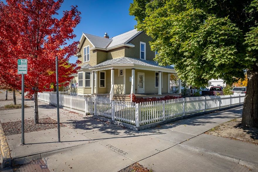 Classic Victorian directly across from City/County offices.  Here we have an updated 1908 built home that is currently a successful attorney's office and headquarters.  Private 440 sq. ft. detached office is included.  There is residential potential for this property, if desired.  Seller will lease back for 18 months at $75,000, with seller paying utilities.  Could be considered BEST office location in Livingston.  6 private parking spaces on the property!
