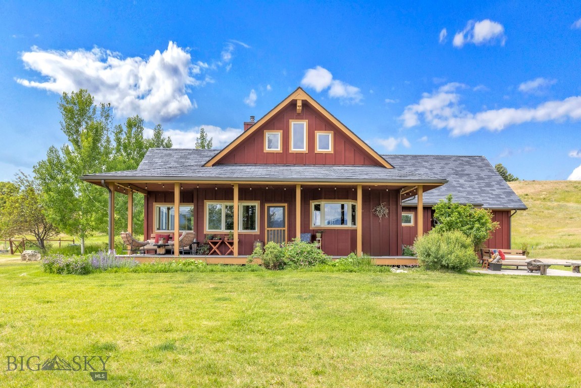 Welcome to 13 Blue Wing Road—an exceptional property in the desirable Pintail Ridge Subdivision of Ennis, Montana. Set on a large 3.43 acre parcel and uniquely bordered by subdivision common area, this home offers privacy and sweeping views of the Madison Range and surrounding open land. The property also enjoys adjacent live seasonal water meandering nearby in the warmer months, creating a peaceful and natural ambiance.
Pintail Ridge is ideally located adjacent to Madison Meadows Golf Course and includes a network of walking trails exclusively for property owners, offering easy access to recreation and nature right out your back door.
Designed with intention and built for comfort, the home features Energy Star efficiency for year-round performance and lower utility costs. Inside, the thoughtful floor plan includes four bedrooms, a cozy den ideal for a home office perfect for hobbies, guests, or a media space. Natural light floods the open-concept living and dining areas, while generous windows showcase the surrounding landscape. The second level includes the primary suite with walk-in closet, ensuite bathroom, and additional large bedroom.
Step outside to a large deck—perfect for summer gatherings, stargazing, or simply taking in the quiet Montana evenings. A screened exterior storage space offers convenient shelter for gear and tools, and a fenced garden area is ready for your seasonal vegetables or perennial flowers.
With 3.3 acres of land, there’s plenty of room for future outbuildings, including an ADU (Accessory Dwelling Unit), shop, or studio—making this property as versatile as it is beautiful. Located just minutes from downtown Ennis and the Madison River, 13 Blue Wing Road offers privacy, convenience, and the best of Montana living in a setting that feels truly removed from it all.