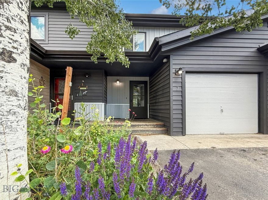 Welcome to this Big Sky condo offering the perfect blend of comfort, convenience, and ease of ownership. Featuring three spacious bedrooms and 2.5 bathrooms, this residence is ideal for relaxing after a day in the mountains. Enjoy an open-concept main level with a cozy wood pellet stove providing efficient heat, and step out onto the south-facing deck overlooking a large park with a playground, open field, and grills—perfect for gatherings and outdoor fun. This home also includes a one-car garage for convenient storage and parking. Recent updates such as a new roof, newer siding, and windows give the exterior a fresh, modern look with low-maintenance materials.  Currently a long-term rental providing fantastic rental income with a lease expiring in the fall, this condo offers excellent flexibility—keep it as a solid investment property (short or long term rental) or convert it to a welcoming full-time residence.  Located in the heart of Big Sky, you’ll be just moments from restaurants, shops, ice rink, and the BASE community center, making this condo an excellent choice for year-round living or investment.  Don’t miss this opportunity to own a condo in one of Big Sky’s most convenient neighborhoods!