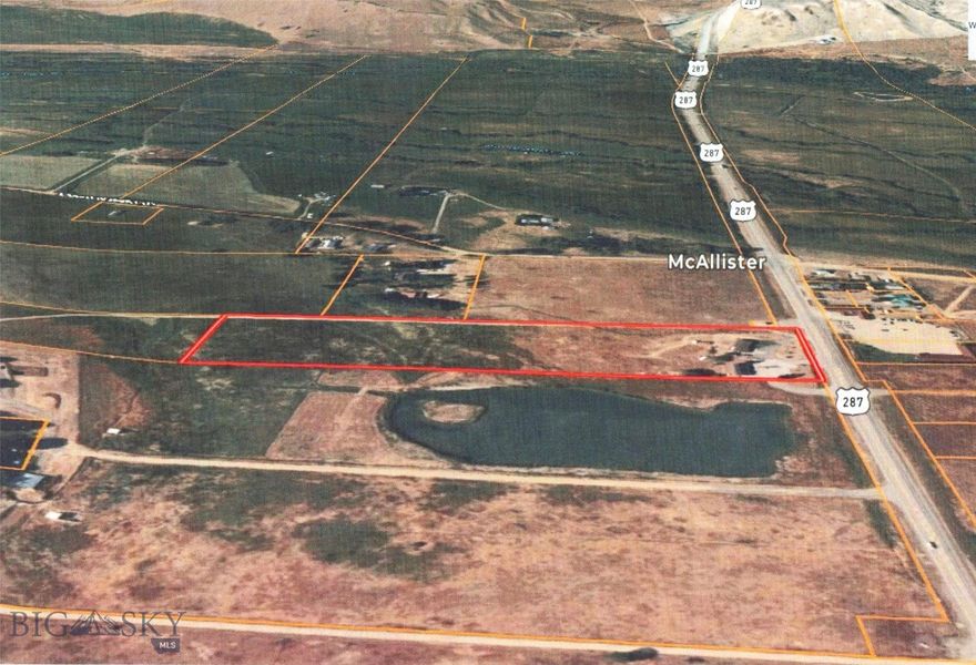 Commercial frontage on HWY 287 at McAllister, Montana.  No covenants, zoning or restrictions on this property, virtually a blank slate to to allow a new owner a variety of options.  An existing duplex is on-site and available to be converted into a variety of uses.  Seller would remove the residence if a new owner would not want the residence.  Approximately 8.345 acres.  Adjacent to McAllister post office.  Ideal location for travel center, gas station, C-store, storage or RV Park.  Additional photos and information to follow.