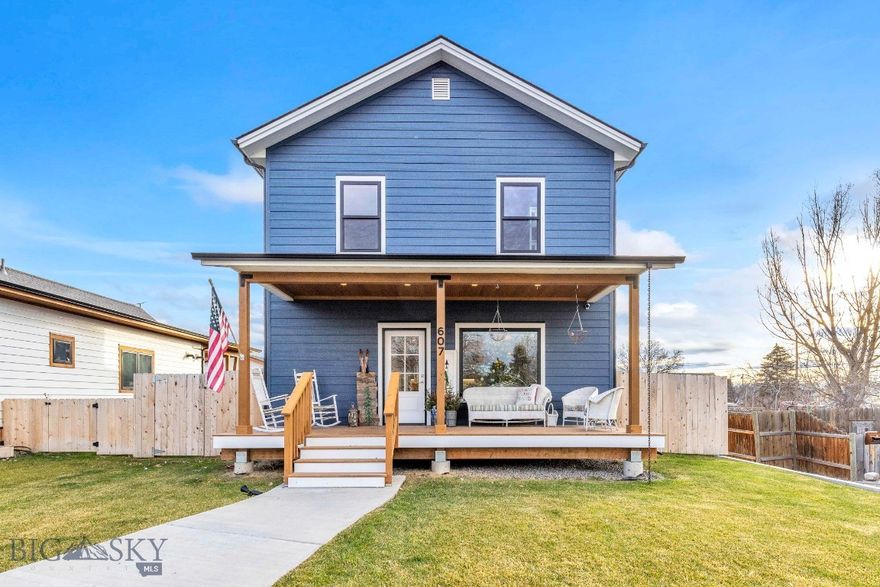 Built in 2024, this thoughtfully designed 3 bed, 2.5 bath home offers warmth, character, and modern convenience — all in-town with no HOA. Located directly across from the golf course and just steps from the park and Three Forks ponds, you’ll enjoy outdoor recreation right outside your door and to Three Forks schools.

Natural light fills the open main living space, highlighted by rich wood flooring, custom cabinetry, and a cozy fireplace. The kitchen features abundant storage and a spacious island for gathering.

Upstairs you'll find a comfortable primary bedroom with en-suite bath, along with two additional bedrooms and a full bathroom. Outside, enjoy a fully fenced backyard and a detached garage with extensive built-in storage.