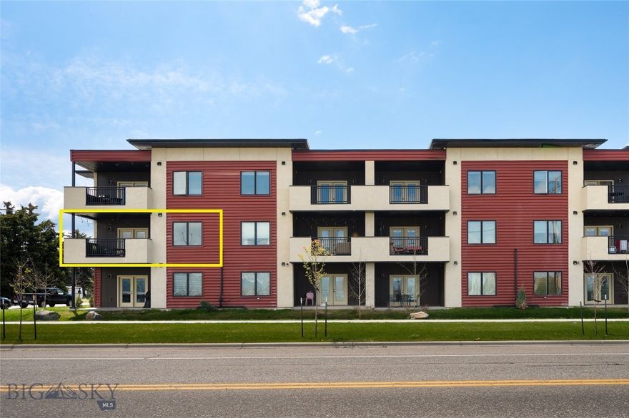 Wake up to sweeping views of the Bridger Mountain range from your own oversized corner balcony — a rare, expanded outdoor living space made possible by its coveted corner position, with a panorama that stretches across MSU's intramural fields and never gets old. This thoughtfully designed 2-bedroom, 2-bathroom condominium sits directly adjacent to Montana State University, putting you at the heart of Bozeman with the Bridgers as your constant backdrop. The secured building offers true lock-and-leave peace of mind, while a sizable dedicated single-car garage — a genuine rarity in this corridor — means your vehicle is always protected and within reach. Inside, two private en-suite bedrooms, quartz countertops, stainless appliances, and luxury vinyl plank flooring deliver a clean, low-maintenance lifestyle today's buyers expect. With building elevator access and Bozeman's best dining, shopping, and downtown energy just minutes away, this is mountain living at its most effortless. For the savvy investor, the location is simply unmatched — directly bordering Montana State University's campus, this property sits at the epicenter of Bozeman's most consistent rental demand. With thousands of students, faculty, and staff requiring housing within walking distance of campus year after year, the opportunity for strong, reliable rental income is built into the address itself. Whether you're seeking a primary residence, a turnkey investment property, or a Bozeman base camp that works hard when you're not there, this condominium delivers the location, security, and Bridger Mountain views that define the very best of modern Montana living.