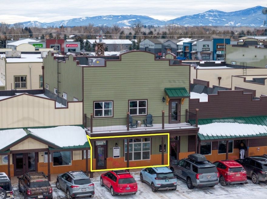 Located in Mill Town Plaza in Four Corners, this fully leased 1,664 SF ground-floor commercial condo offers strong in-place cash flow with an excellent rental history. The unit is configured into three leased spaces, all occupied by health and beauty tenants. While currently 100% occupied, lease renewals are at the Buyer’s discretion, making the property suitable for an owner-user as well. The space features high-end finishes, a thoughtful buildout, and quality tenant improvements. Positioned just off Jackrabbit Lane (Hwy 191), the property benefits from strong visibility and access with an AADT of 25,481 vehicles (2025, MT DOT). Mill Town Plaza’s vibrant tenant mix drives consistent traffic, providing excellent exposure for businesses serving Bozeman, Belgrade, Big Sky, and Ennis.