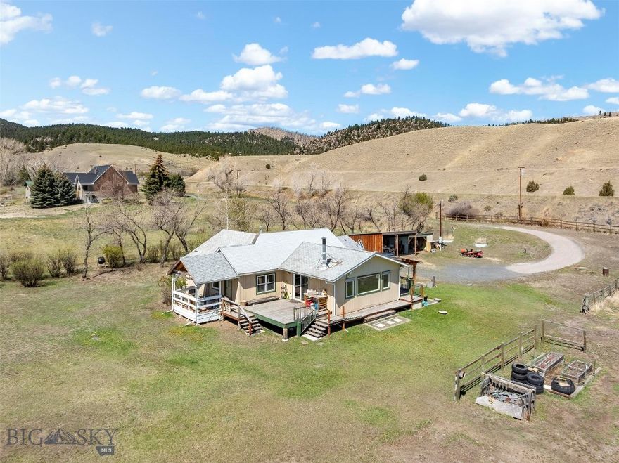 Tucked away on 4+ acres, this charming farm-style home offers a private, peaceful setting with Little Pipestone Creek running right through the property.  The creek is the true highlight - enjoy Montana summers listening to the gentle flow of water, or create your own retreat with a gazebo near the banks.  The home features 3 bedrooms, 2 bathrooms, and a 2-car garage, offering comfortable space to live and unwind.  The property also includes a barn with a loft and a chicken coop, adding both character and functionality.  With a quiet, secluded feel and room to spread out, it’s the perfect place to slow down and get away for a while.  A true hidden gem.
