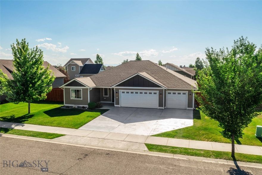 Simplicity meets smart design in this single-level home on a spacious 10,010± sq. ft. lot. With 3 bedrooms and 2 full baths across 1,667 sq. ft., this well-maintained home features some new interior paint, creating a bright and welcoming feel. The open floor plan includes tiled entry, kitchen, dining, and bath areas, plus soft carpeting in the living and bedroom spaces. A brand-new dishwasher and generous pantry space make the kitchen both functional and inviting.

The primary suite is privately situated on the north end of the home and includes a full bath with dual vanities, a spacious walk-in closet, and direct access to the laundry room—adding convenience and efficiency to your daily routine. The layout flows smartly from living spaces to the 3-car garage, ideal for extra storage, toys, or vehicles. The freshly resurfaced concrete apron adds to the home’s curb appeal and functionality.  Full privacy fence in the backyard makes pets easy to manage and BBQ gatherings more intimate.

Step outside and enjoy the wide-open feel of Montana, with farmland, mountain views, and big skies surrounding this quiet community. With thoughtful updates and a fantastic location, this home offers comfort, simplicity, and a touch of country charm.