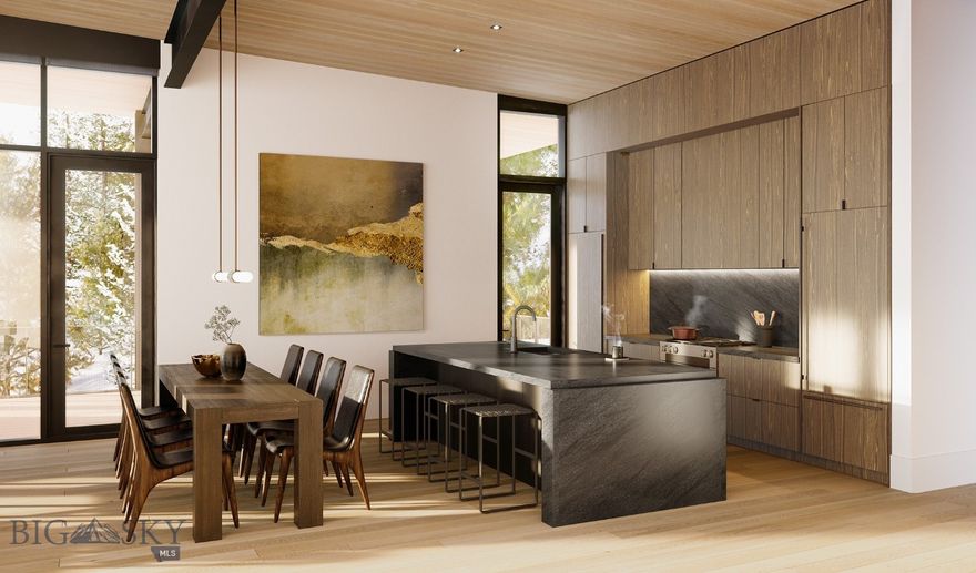 Situated in the untamed wilderness of Montana, this One&Only Moonlight Basin Private Home offers beautifully designed spaces, all blending in seamlessly with this remarkable landscape of forests and peaks. The six-bedroom residence features stunning interiors and amazing outdoor spaces. Offering some of the most remarkable living in all of Big Sky, these contemporary homes boast floor-to-ceiling windows, roaring fireplaces, and timeless finishes. Enveloped by Big Sky's evergreen forests and snow-capped mountains, these expansive residences provide the perfect retreat for family and friends to gather, relax and rejuvenate after a day of adventure in the great outdoors.