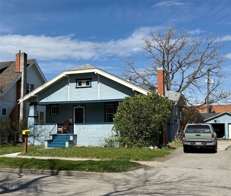 Charming 1920's home in the heart of Livingston's southside. Just a few blocks to Sacajawea Park where the summer-long Farmer's Market is held next to the Yellowstone River, and also to Livingston's historic downtown where art galleries, shopping, dining and coffee shops create a fun experience. The home has 3 beds and 1 3/4 baths, and a total of 2564 SF between the main floor and finished basement.  Hardwood floors are throughout the main with two bedrooms, full bath, sunny dining area, living room with original non-functioning fireplace, and kitchen. The finished lower level has one bedroom, family room, a beautiful 3/4 bath with tiled floor, laundry room, and two non-conforming rooms.  Outside enjoy a sunny front porch and large, fenced back yard with a patio area and a few shade trees.  The home is situated on two city lots (7000 SF) and has a shared garage.