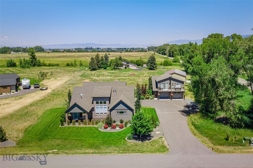 Come see this very well built home with an oversized ADU on 1.6 acres of land. The main home is 2701 sq ft and is well appointed with a main floor master as well as a separate office and a large mudroom off the garage. upstairs there are 2 more good sized bedrooms, both with large closets. The kitchen, dinning and Livingroom open up to tall ceilings open to the upstairs with great windows to take in the southern exposure. There in an oversized 748 sq ft attached garage with a shop area. The ADU is oversized at 1090 sq ft with 2 bedrooms and 2 full bathrooms with vaulted ceilings in the kitchen and living room area. There is a nice deck off the south side to relax on. The garage/shop below sits at 1090 sq ft also and can fit almost anything you want. The yard is fully landscaped and has an amazing covered outdoor rock firepit area which is the center piece of the property with a wood fireplace, power and tv if you would like. Each home has its own septic system and they share a well for water. They also has there own soft water system and central air conditioning and both units are separately metered for gas & electric. Call your favorite Realtor for a chance to see this amazing property.