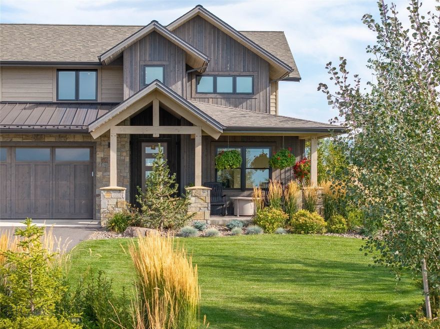 Experience refined Montana living in this exceptional home, ideally positioned on a premier lot within the exclusive Black Bull Golf Community. Backing to Montana State farmland and framed by sweeping views of the Bridger, Spanish Peaks, and Hyalite mountain ranges, the setting offers a rare balance of privacy, open space, and convenience—just minutes from the highly regarded Monforton School District.
Designed with an emphasis on light, scale, and connection to the outdoors, the main level is lined with expansive windows that capture the surrounding landscape from nearly every room. At the center of the home, the kitchen blends elevated finishes with everyday functionality, featuring Thermador appliances, Marquis cabinetry, quartz countertops, white oak flooring, and warm wood ceiling beams that add depth and character throughout the space.
The floor plan was thoughtfully designed for both comfort and flexibility, offering main-level living with a private office or optional sixth bedroom, guest suite, laundry room, spacious living and dining areas, and a beautifully appointed primary suite. Oversized sliding doors open to a covered patio overlooking the mountains—equally suited for quiet mornings or effortless entertaining.
Upstairs, a generous bonus room is complemented by three additional bedrooms and two full bathrooms, creating ample space for guests, family, or a work-from-home lifestyle.
Blending timeless architecture with modern comfort, this residence also includes automated Lutron blinds on the main level, an underground pet fence, and an oversized three-car garage.
With close proximity to downtown Bozeman, Yellowstone National Park, Big Sky, and the private golf course and amenities of Black Bull, this home is exceptionally positioned for both everyday living and recreation.
**See video to experience the property.**