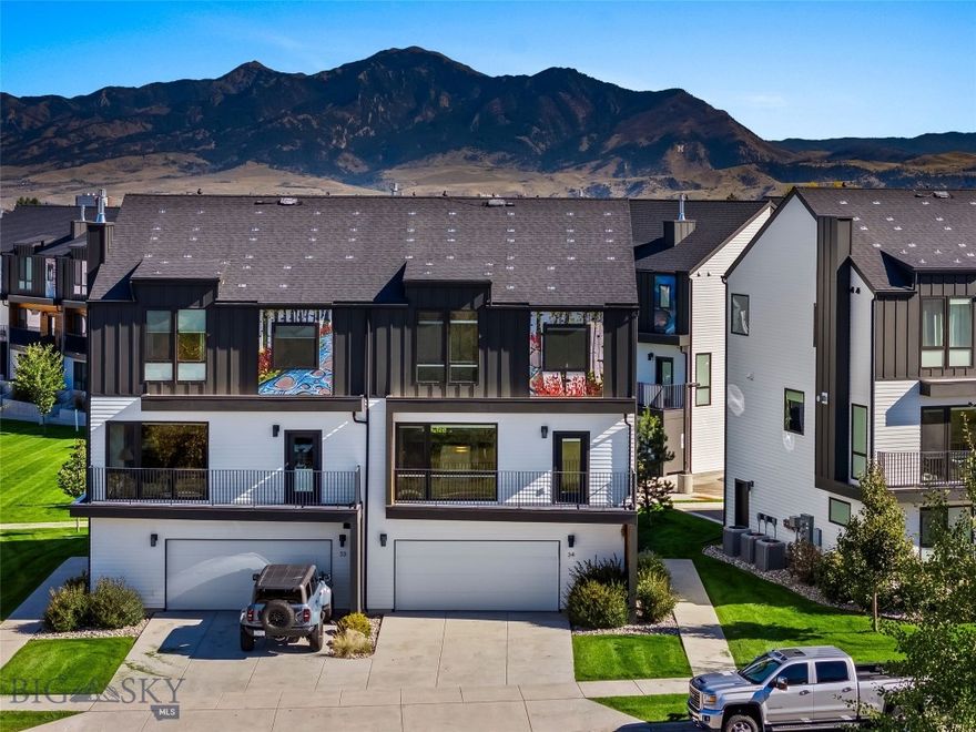 Don't overlook this upscale southside Condominium.  With easy access to S 19th Ave, and very close proximity to Montana State University, this 3 story condo is an exceptional offering in today's market.  Unique to the South Rows Condominiums, 574 Enterprise Unit #34 does have it's own driveway, providing easy access, and designated off-street parking in addition to the 2-car attached garage.  Adorned with LED lighting, passive solar lighting, and several smart and energy efficient upgrades.  Multiple balcony's to take in views from multiple directions, outdoor living spaces, and tasteful upgrades throughout this 3 bedroom unit in Bozeman's growing Southside.  Spacious living, and open concept floorplan allow for ease of flow, but also privacy on the first and 3rd levels.  Quartz countertops, gas fireplace, Blomberg appliances, and high efficiency windows are a few of the many upgraded features to this property.  For more information, or to arrange a showing, please call today.