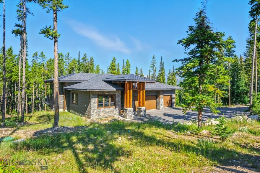 Mountain splendor and solitude!
Nestled in the Fir's, sets a spectacular 5 bedroom/5 bath mountain retreat.

Welcome to your dream alpine escape in the heart of Big Sky Mountain Village—where breathtaking mountain views, luxury finishes, and unmatched ski access come together to create the ultimate Montana lifestyle. This 5-bedroom, 5-bathroom residence offers over 4,400 square feet of refined living space designed for comfort, relaxation, and year-round adventure.

Perched in a prime location with ski-in/ski-out access, this home delivers sweeping views of Lone Peak and the surrounding Spanish Peaks wilderness. Soaring ceilings and expansive windows bring the outdoors in, flooding the main living areas with natural light and framing the iconic landscape. Three inviting fireplaces—one in the great room, another in the primary suite, and a third in the lower-level lounge—add warmth and ambiance throughout.

The gourmet kitchen features high-end appliances, custom cabinetry, and a spacious island, perfect for hosting après-ski gatherings. Three bedrooms with en-suite bath, ensuring comfort and privacy for guests and family alike. The luxurious primary suite includes a spa-inspired bathroom, walk-in closet, and private balcony with panoramic views.

Additional highlights include a 3-car heated garage, large mudroom with ski storage, dog wash and a covered outdoor patio ideal for year-round enjoyment.

Whether you're seeking a full-time residence or an elite mountain getaway, this exceptional property offers the rare opportunity to own a slice of Big Sky paradise. Schedule your private showing today and experience mountain living at its finest.