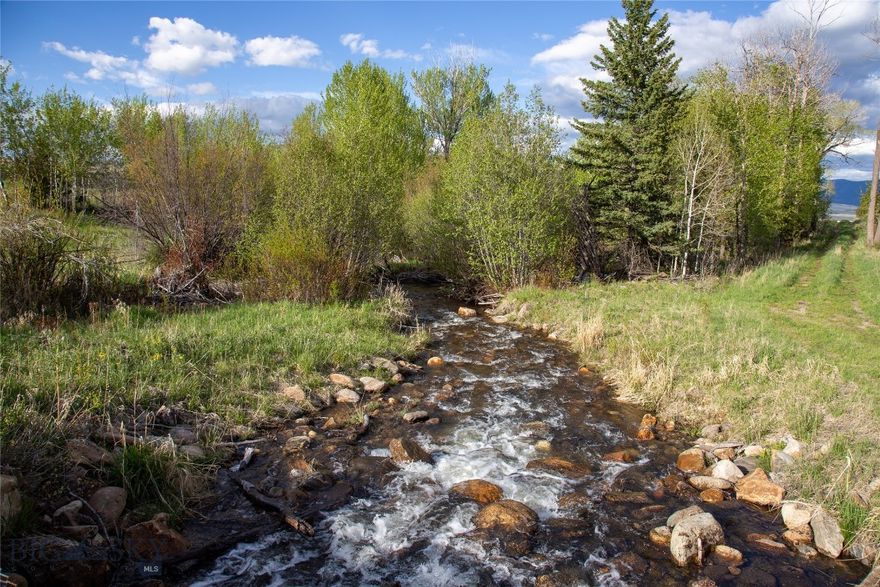 Located in the desirable South Meadow Creek area of McAllister, Montana, this combined 10-acre property offers an exceptional opportunity in a highly sought-after setting. The land features direct frontage on South Meadow Creek—a year-round stream with clear waters bordered by aspens, junipers, and willows that attract frequent visits from moose and deer.
Panoramic views surround the property, including South Baldy in the Tobacco Root Mountains, Ennis Lake, the Madison Range, and Lone Mountain in the distance. Lot 4 has minimal deed restrictions/covenants, while Lot 5 has none, giving this offering outstanding flexibility for a full-time residence, vacation retreat, or investment.
Outdoor enthusiasts will appreciate the location—less than a mile from National Forest access, only 15 minutes to Ennis, and under an hour to Bozeman. Ennis Lake and the Madison River are also just minutes away, providing world-class fishing, boating, and recreation.
This is a rare chance to own a larger creek-front parcel in one of Madison County’s most desirable areas.