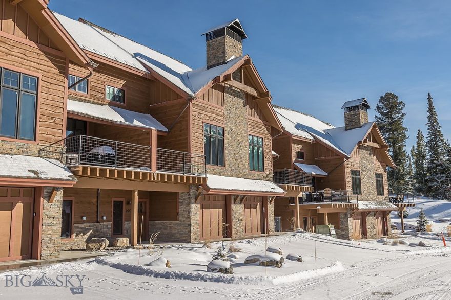 Welcome to a 4 bedroom refined mountain retreat where modern comfort meets timeless style. Ideally positioned in the highly sought-after back row, this residence sits at a naturally higher vantage point—offering even more dramatic, unobstructed views of Lone Peak right from your living room and deck.  The gourmet kitchen is designed for both beauty and function, showcasing high-end appliances, elegant finishes, and ample workspace for effortless cooking and entertaining.  Step out onto the expanded deck—larger than those found in earlier phases—to enjoy morning coffee, evening sunsets, or simply soak in the unmatched alpine scenery.  Don’t miss the chance to experience Big Sky living at its finest—your elevated alpine escape awaits.   Interior of condo under construction.