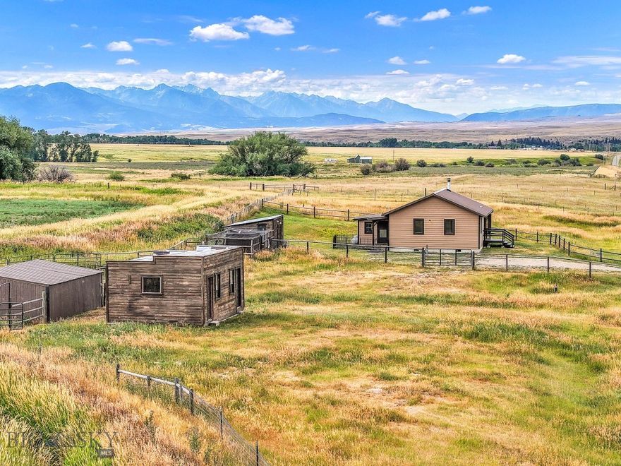 Peace, Privacy & Room for Horses or Other Animals

Welcome to 110 Queen Lane— this one-owner, true Montana haven tucked away on a very quiet country lane just outside of Clyde Park. This property offers the best of rural living, with the breathtaking Crazy Mountains as your backdrop. This stick built home is super cute! 

Set on 3 fully fenced acres, this 2-bedroom, 1-bath home is well-built, well-maintained, and ready for new memories. The open living area is filled with natural light and mountain views, while the spacious kitchen, functional floor plan, and smart storage make everyday living a breeze. The house is trimmed throughout with reclaimed wood from the Wilsall granary. Whether you're sipping coffee on the porch in summer or sitting by the fire in winter (there is also radiant floor heating!), you'll feel the peaceful pace of country life.

Outdoors, the possibilities are as wide open as the view—raise animals, start a hobby farm, or simply enjoy the scenery under Montana’s legendary skies. The property is cross-fenced into two pastures, each with a horse shelter—one with a paddock/dry lot. A chicken coop and two charming storage buildings offer plenty of room for garden tools, horse tack, or whatever hobbies you pursue. One storage building was formerly a cabin and has two rooms, one which the owner used for hay storage, and the other for tack.  There are no covenants, and you’re surrounded by farmland.

All fencing around the house is post and rail. The entire south pasture and east side of the north pasture are post and rail with with "no climb" 2"x4" woven wire (safe for horses and keeps dogs and chickens in)  There is some barbed and smooth wire only on the road side of the north pasture. 

Conveniently located less than a mile from Highway 89 and just 2 miles from “downtown” Clyde Park, where you’ll find a grocery store, coffee shop, and tavern. You’re also just 21 miles from Bridger Bowl, 25 miles from Livingston, and about an hour from Bozeman or Yellowstone International Airport.

If you’ve been dreaming of a slower, more grounded way of life—this is your opportunity.