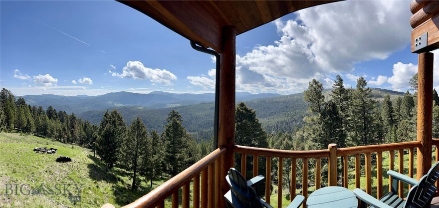 Beautiful is the best possible word to describe this home and property. Just a scant 45 minutes from Helena this amazing off-grid home has views of nothing but mountains, trees, and the wonderful Montana Big Sky. Surrounded by Helena National Forest there is no one around to disturb your peace and tranquility when home is on this 18+ acre parcel. If you love wildlife, elk, deer, moose, bear, and more come on a daily basis to allow you to live with them. You will be living the true Montana life with easy access to hunting (district 215), fishing, hiking, trail riding, snowmobiling, and more. This log home has natural light flowing throughout with open living area of the kitchen, living room, and dining rooms. The living room is anchored with a stone fireplace that has a hand carved mantel featuring the wildlife in the area.