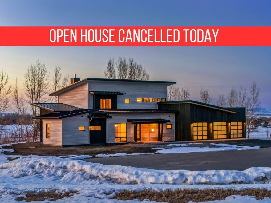 Newly constructed two-story custom home located in the prestigious Black Bull community, backing up to the serene golf course. This property is a true masterpiece, blending modern luxury with thoughtful design. You are immediately captivated by the exquisite details, including beautiful hardwood floors, custom beams, built-in shelving, and a sleek custom fireplace. These elements come together to create a warm and inviting living area that effortlessly flows into the heart of the home, an impeccable kitchen that’s a chef’s and entertainer's dream. Equipped with top-of-the-line stainless steel Thermador appliances, expansive cabinetry, and a spacious pantry, this kitchen offers both style and practicality. The island serves as a statement piece, showcasing a stunning granite countertop, bar seating, and additional cabinets for extra storage. Natural light floods the home through Anderson 400 series windows, enhancing the open, airy feel of each room and offering breathtaking views of the surrounding landscape from one of the most coveted lots in the private community. On the main floor, the luxurious master suite provides private patio access and a designated hot tub location. The spa-like master bath features heated floors, a stunning tile shower, a soaking tub, and dual vanities for added convenience. The large walk-in closet includes built-in shelving, providing generous space for all your wardrobe needs. Also on the main level, you’ll find a guest bedroom, a stylish half bath, and a laundry room complete with a utility sink, and an incredible entry closet with additional drop zone opportunities for every weather condition Montana throws at you. Upstairs, provides flexible space for entertainment. The master bedrooms, with their own luxurious full bathrooms, offer the same high-end finishes as the rest of the home, including custom cabinetry and beautiful countertops. Step outside to the deck off the second-floor living area, where you’ll enjoy panoramic views of meadows, farmland, golf course, and a peaceful stream—an ideal setting for relaxation or outdoor gatherings. This home also offers separate heating and cooling zones for each level, with ceiling fans in every room for added comfort. The attached 3-car garage is heated, includes a convenient drain, and offers ample space for storage and organization. (PHOTOS VIRTUALLY STAGED) (UPGRADES: METAL ROOF, WOOD CLAD WINDOWS, WOOD TRIM/DOORS, OUTDOOR FIREPLACE, INCREDIBLE CASHMAN LANDSCAPING PACKAGE)