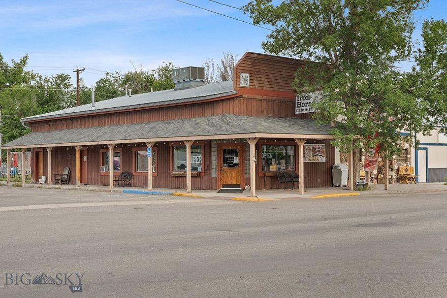 Incredible opportunity to own a commercial property in downtown Three Forks! With its storefront on Main Street, this prime corner-lot commercial building has endless potential. Expansion possibilities are available above and behind the 1,695 square-foot building ideal for the innovative buyer. Three Forks is a thriving town that is attracting numerous new businesses. 
Currently, the building is being leased as a restaurant to the acclaimed Iron Horse Cafe & Pie Shop, recognized as top restaurant in Three Forks by Bozeman's Choice. The current tenant owns all furniture, fixtures and equipment, ensuring versatile future use of the space.
Nearby amenities include golf course, airport, state parks, trail systems, and ponds generating significant foot traffic. You could not ask for more when considering your next commercial space. Schedule your tour today!
