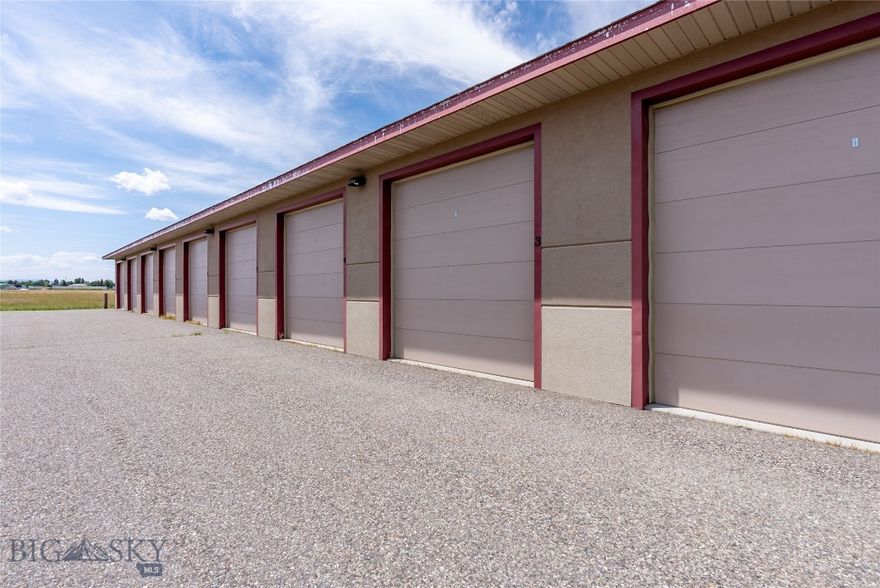 Conventionally located at the BZN Yellowstone International Airport is this Gallatin Field Car Park Garage. This un-heated unit offers a place to park your car while traveling. This 23 x 11' 10', keyless entry with a 9 x 9 door. HOA managed. There is a ground lease with the Airport Authority that expires December 14,  2026